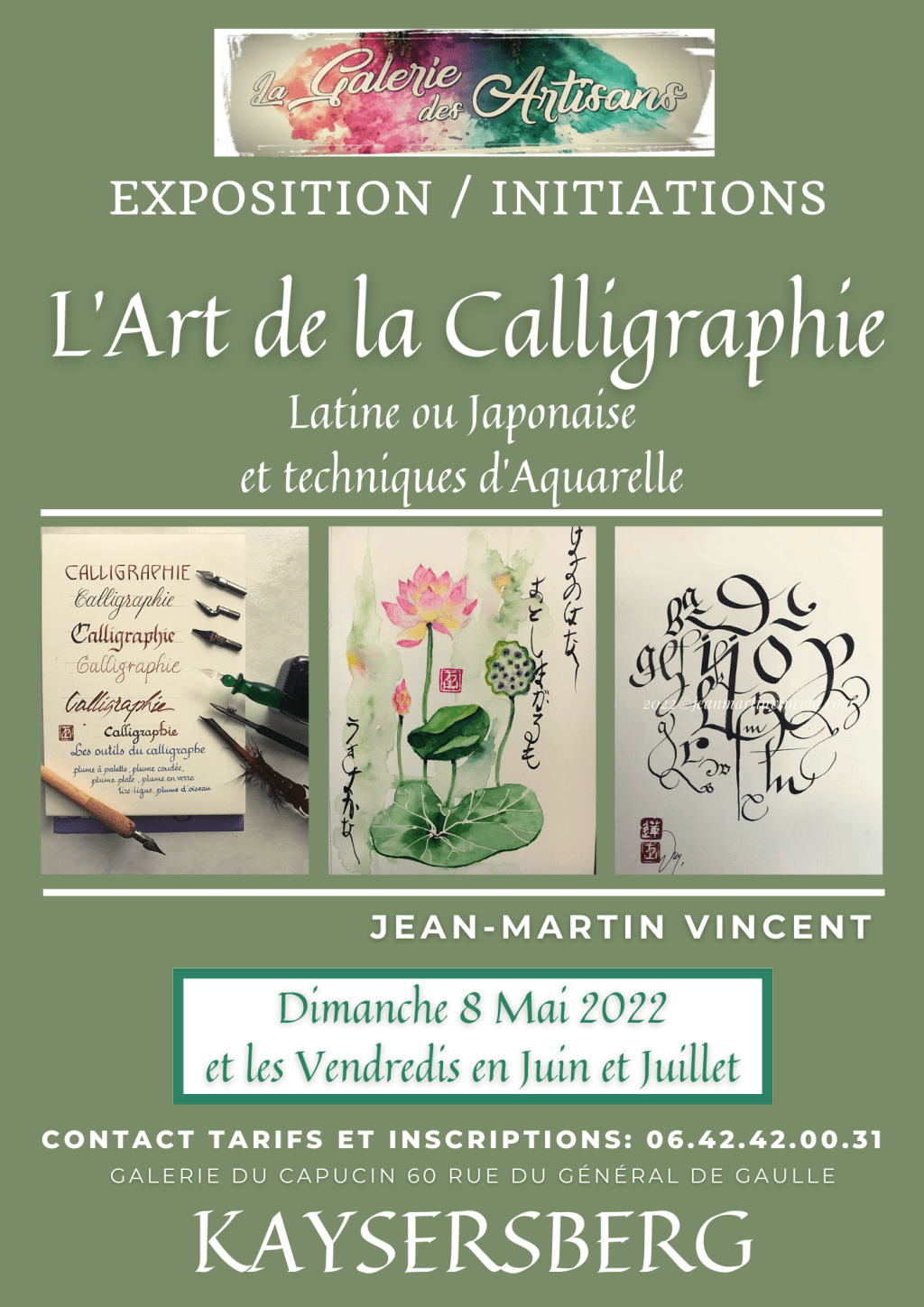 Exposition & initiations à La Galerie du Capucin – Kaysersberg&nbsp;–